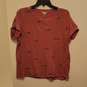 Lucky Brand cheetah print tee
